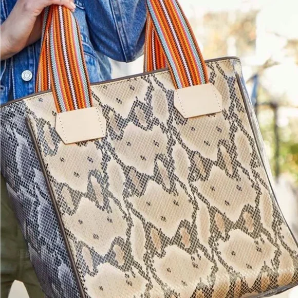 Consuela Margot Snake Print Tote with Multicolor Straps - Picture 11 of 11